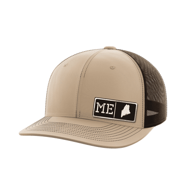 Maine Homegrown Hats Hat Greater Half Khaki/Coffee Black Leatherette Maine